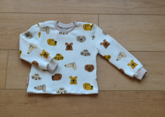 Langarmshirt weiss Hunde Größe 86