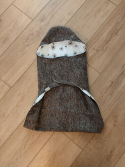 Einschlagdecke Babyschale Pusteblume braun