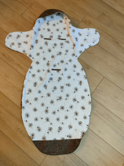 Einschlagdecke Babyschale Pusteblume braun